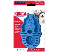 KONG - Zoom Groom Dog Brush, Groom and Massage While Removing Loose Hair and Dead Skin - Blue