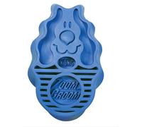 KONG ZoomGroom Multi Use Gentle Rubber Curry Grooming & Massage Dog Brush 4x3"