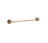 Kongdson Brushed Gold Towel Rail with Braiding Carvings, Wall Mounted Single Bar Towel Holder for Bathroom,Towels, Bathrobe, Tea Towels Hold Rack, Vintage Style (62cm)