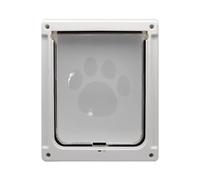 Kongdson Dog Cat Door Pet Flap Door for Bedroom Living Room, Magnetic Pet Safety Door Easy To Assemble Interior Exterior Pet Door, No Training Needed (29x35x4cm,White)