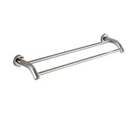 Kongdson Double Towel Rails 40/50/60/80cm Stainless Steel Towel Holder, Screw Wall Mounted Dual Rod Towel Shelf Bar for Bathroom Kitchen,Shower Double Rod Towel Rack (40cm)