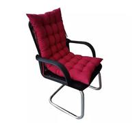 Kongdson High Back Chair Cushion, Wooden Rocking Relaxer Pads Replacement Seat Pad for Travel Holiday Indoor Outdoor, Summer Sun Lounger Cushion Thick Soft Recliner Padded (90x40cm,Red)