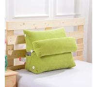 Kongdson Reading Pillow Corduroy Wedge Sofa Backrest Cushion for Gaming Watching TV, Bed Headboard Bolster Pillow Lumber Positioning Rest Triangular Cushion