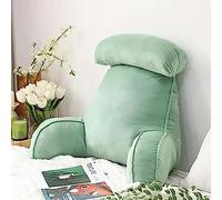 Kongdson Reading Pillow for Home Office Chair Sofa Bed, Back Support Cushion Sofa with Arm Rests Neck Support for Reading, Gaming, Relaxing or Watching TV, Removable Bolster