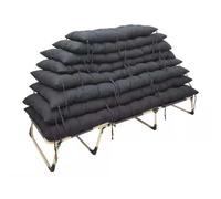 Kongdson Thick Garden Bench Cushion 2 3 Seater Seat Pad with Non-Slip Ties, Sun Lounger Cushion, Outdoor Patio Reclining Armchair Pads, Comfortable Sunbed Replacement Cushions (120x48cm,Black)