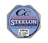 KONGER Crystal Clear Fluorocarbon Coated Fishing Line 0.12 - 0.50 mm / 150 m, Super Strong Monofilament -, transparent, 0,12mm / 2,65kg