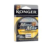 Konger Monomax Fluorocarbon Coated Fishing Line 0.12 mm - 0.50 mm / 150 m Spool Monofile, hellblau/transparent, 0,30mm / 11,90kg