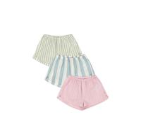 Konges Sløjd Asli striped cotton-poplin shorts (set of three) - Neutrals 4-7