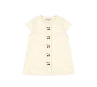 Konges Sløjd Evia cherry-embroidered scalloped-edge dress - Neutrals 5-6