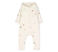 Konges Sløjd organic cotton hooded babygrow - Neutrals 0-1 mths-3 mths-6 mths-9 mths-12 mths