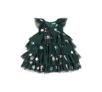 Konges Sløjd ruffled sequin-embellished dress - Green 8-10