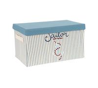 Konges Sløjd storage box with lid, striped, maritime motif, large