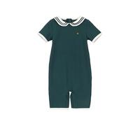 Konges Sløjd striped collared embroidered playsuit - Green 3-4-6-8