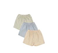 Konges Sløjd striped shorts (pack of three) - Neutrals 3-4-4-5-6-7-8-9-10