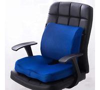 KongEU Memory Foam Seat Cushions And Lumbar Support Provides Relief For Lower Back Pain Sciatica Tailbone Coccyx Orthopedic Seat Pillow Blue