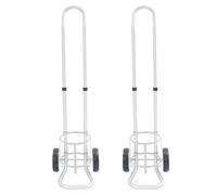 KONGKUNI Single Oxygen Tank Cart, 2Pcs Portable Rolling Oxygen Cart with Wheels, Medical Oxygen Tank Holder, Holds 1 Size D Or E Tank Oxygen, Adjustable Height