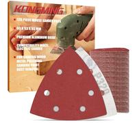 KONGMING 120 PCS Mouse Sander Pads Grit 320 Sanding Pads 6 Hole Hook and Loop for Multi Electric Sander
