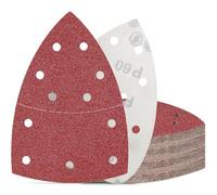 KONGMING 50 Pcs Mouse Sanding Pads 60 Grit 11 Hole Detail Sander Paper for Multi Electric Sander