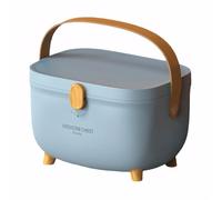 Kongming Medicine Storage Box,Household Muti Grid Plastic Container Box,Double Layers Medical Storage Boxes,First Aid Large Capacity Medicine Cabinet for Home,Office,School & Emergencies (Blue)