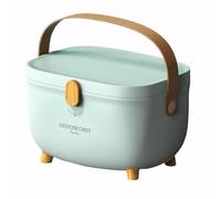 Kongming Medicine Storage Box,Household Muti Grid Plastic Container Box,Double Layers Medical Storage Boxes,First Aid Large Capacity Medicine Cabinet for Home,Office,School & Emergencies (Green)