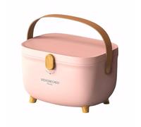 Kongming Medicine Storage Box,Household Muti Grid Plastic Container Box,Double Layers Medical Storage Boxes,First Aid Large Capacity Medicine Cabinet for Home,Office,School & Emergencies (Pink)