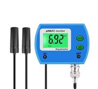 KONGMM Soil Meter, Professional 2 in 1 pH Meter EC meter for Aquarium Multi-parameter Water Quality Monitor Online pH/EC monitor Acidometer