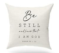 KongMoTree Bible Verse Throw Pillow Cover Cushion Case, Christian Religious Decor Gift, Scripture Art, Scripture Sayings, Church Gifts, Sofa Bed Living Room Porch Decoration, 18x18 Inches