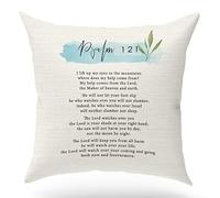 KongMoTree Scripture Art Throw Pillow Cover Cushion Case, Christian Religious Decor Gift, Bible Verse, Scripture Sayings, Sofa Bed Living Room Porch Decoration, 18x18 Inch(GMS180)