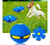 KONGNY 2023 Flying Saucer Ball for Dogs Toy,Dog Pet Toy Flying Saucer Ball UFO Doggo Ball Large Small Dog Balls Toy Dog Frisbee Scooby Doo Dog Ball(Blue)