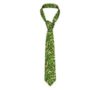 KONGNY Green Brussel Sprout Print Mens Ties Men's Neckties Polyester Novelty Skinny Tie For Wedding Party Groom Groomsmen