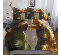 KONGNY Naruto Bedding Set Cover Duvet Cover 3D Bedspread 3 Piece Quilt Cover with Zipper Closure Soft Microfiber for Kids Children Double（200x200cm）