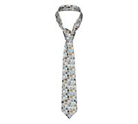 KONGNY Rough Collie Paws And Bones Mens Ties Men's Neckties Polyester Novelty Skinny Tie For Wedding Party Groom Groomsmen