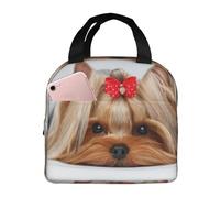 KONGNY Yorkshire Terrier, Lunch Bag Insulated Lunch Box Durable Cooler Thermal Bag Waterproof Lunch Tote Bag