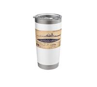 Kongo Class Japanese WW2 Battleship Identification Diagram Stainless Steel Insulated Tumbler