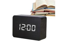 Kongou Wooden Digital Alarm Clock, Bedside Digital Clock With Weekday/Weekend Mode, Large Display, Sound Control, Wood Made Electric Clocks For Bedside, Bedroom, Desk Alarm Clock For Office
