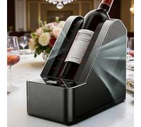 KONGQXIAA Portable Electric Wine Chiller for 750ml Bottles, 5-20°C Adjustable Iceless Cooler with LCD Display, Stainless Steel Design for Home Kitchen, Bar Counter, Patio and RV Travel