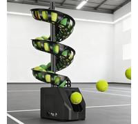 KONGQXIAA Portable Tennis Ball Machine with Remote Control - Adjustable Speed & Rotation Automatic Ball Launcher for Self-Play Training, Lightweight Practice Tool for Beginners and Coaches Starter B