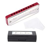 KONGSHENG Benders Harp 10 Hole 20 Tone Blues Beginner Harmonica Key of C Professional Grade Phosphor Bronze Reeds Durable Stainless Steel Construction Perfect for Beginners and (Aubergine)