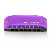 KONGSHNEG BabyFat 7 Hole Blues Mini Harmonica Set,Diatonic Harmonica with free lanyards,Gifts for Kids and Beginners,Easy-playing Musical Instrument(Bb Key)