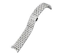 kongsou 316L Stainless Steel Watchband For Mido BARONCELLI M027 M027.407 M027.408 M027.462 Silver Rose Gold Watch Strap(Silver)