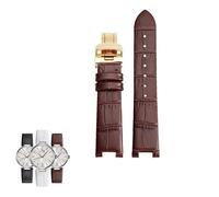 kongsou Concave Notch Watch Strap For Mido Baroncelli M022207A M022 Women's watchband(Browng b)