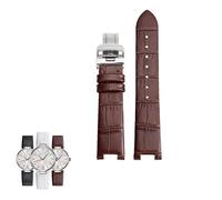 kongsou Concave Notch Watch Strap For Mido Baroncelli M022207A M022 Women's watchband(Browns b)