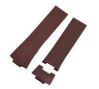 kongsou For Athens Observation Navigation 1183 Men's Women's Waterproof Rubber Watch Band(Brown-No buckle)