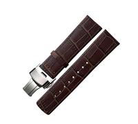 kongsou For CK K4M211/K4M216/K5S341/K5S346 Butterfly Buckle Genuine Leather Watch Strap(Browns)