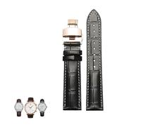 kongsou For Tissot 1853 Le Locle Seastar Gentleman Ballade Men's Women's Leather Watch Strap(Blackp2,18mm)