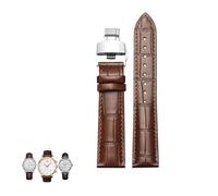 kongsou For Tissot 1853 Le Locle Seastar Gentleman Ballade Men's Women's Leather Watch Strap(Browns1,18mm)