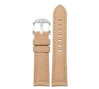 kongsou For Tissot Speed Cow Leather Watch Band Mens Belt(Beiges,19mm)