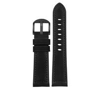 kongsou For Tissot Speed Cow Leather Watch Band Mens Belt(Blackb1,19mm)