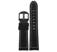 kongsou For Tissot Speed Cow Leather Watch Band Mens Belt(Blackb2,21mm)