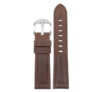 kongsou For Tissot Speed Cow Leather Watch Band Mens Belt(Brown1,23mm)
